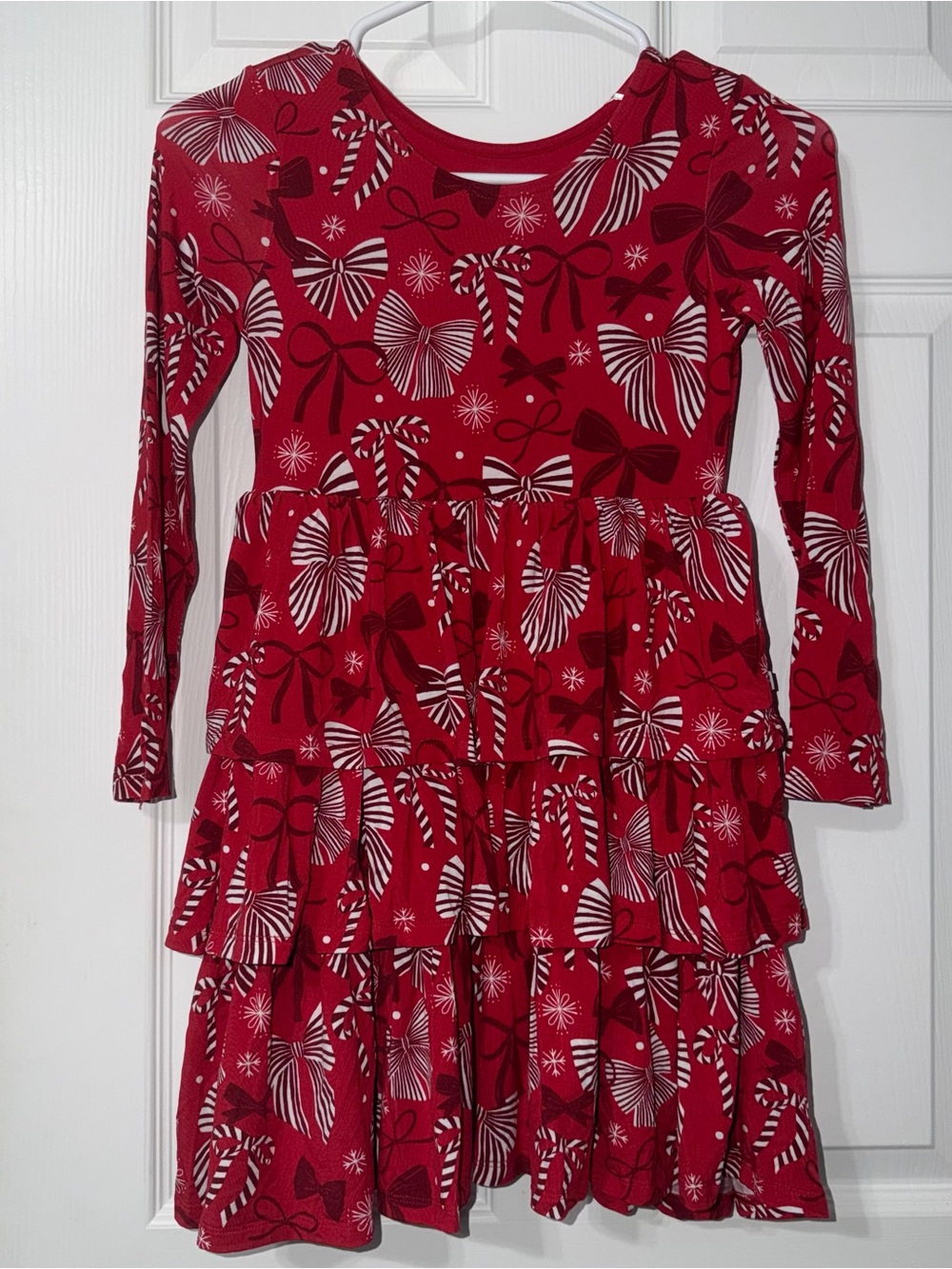 NWT Play by Little Sleepies Holiday Bows Tiered Dress Size 8